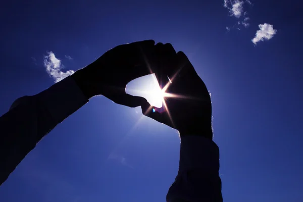 stock image Silhouette of hands