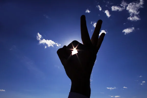 stock image Silhouette of hands