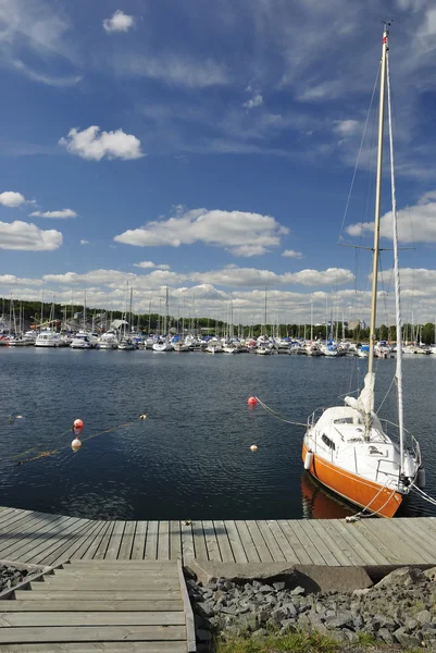 Schwedischer Yachthafen — Stockfoto