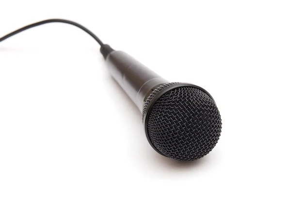 Zwarte microfoon — Stockfoto