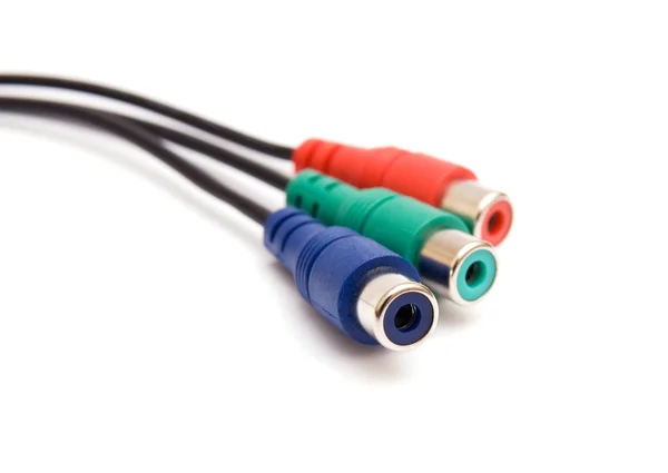 Üç renk konektörler — Stok fotoğraf