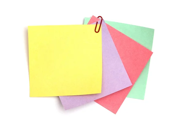 Notizpapiere in verschiedenen Farben — Stockfoto