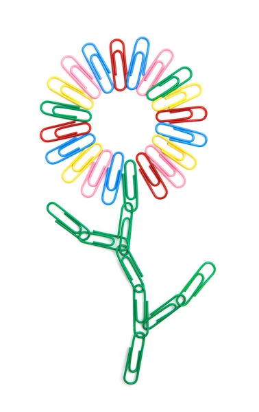 stock image Color paperclips flower