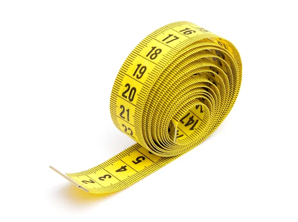 Měřící páska žlutá — Stock fotografie