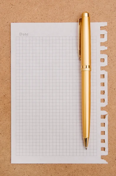 Not kağıt ve kalem — Stok fotoğraf