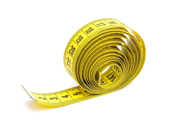 Желтая измерительная лента — стоковое фото