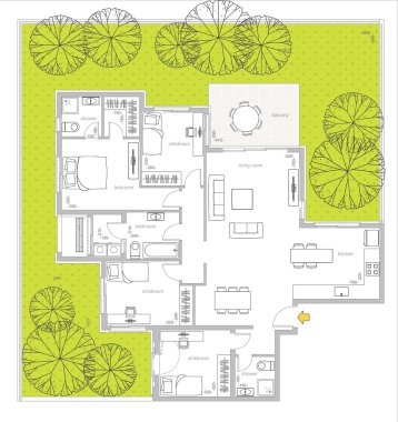 Interior plan clipart