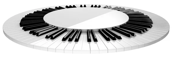 Kruhu klavír — Stock fotografie
