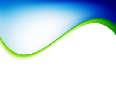 Blue and green wave clipart