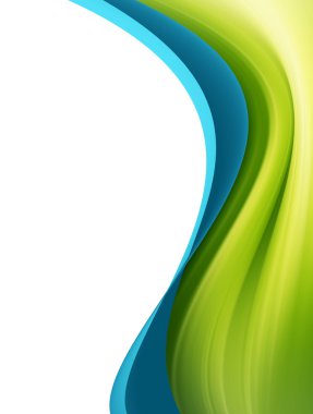 Green and blue waves clipart