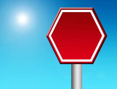 Blank stop sign clipart