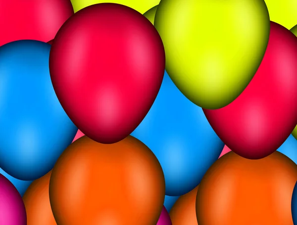 Muitos balões — Fotografia de Stock