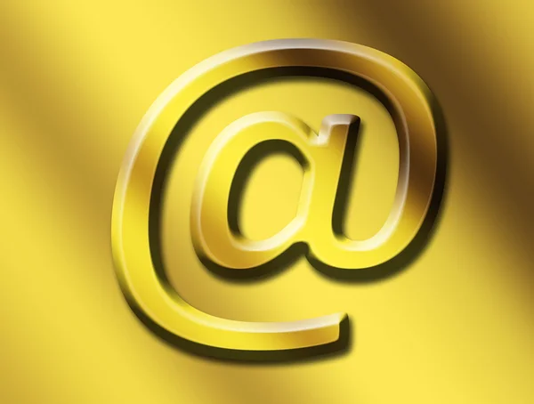 Złota e-mail — Zdjęcie stockowe