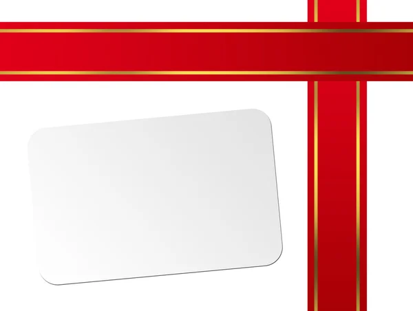 Gift ribbon and card — Stock Photo, Image