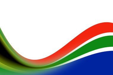 South Africa flag waves clipart