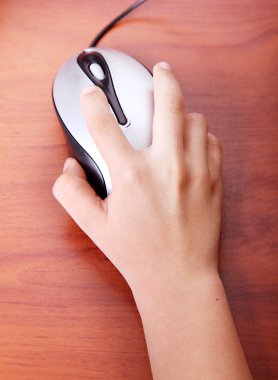 Hand on mouse clipart