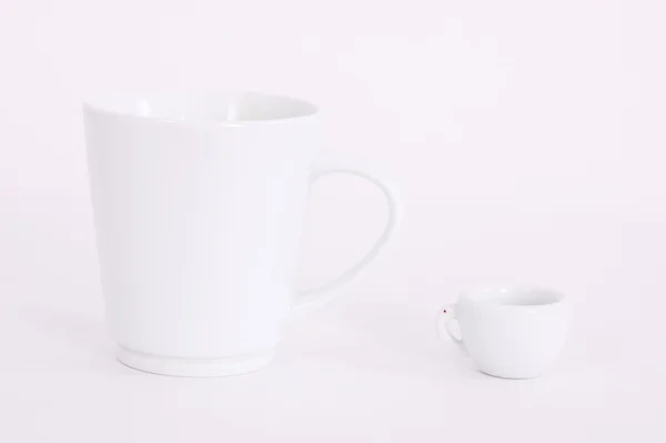 Білий чашки — стокове фото