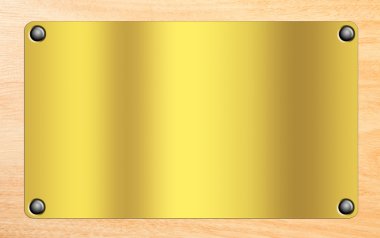 Golden plate clipart
