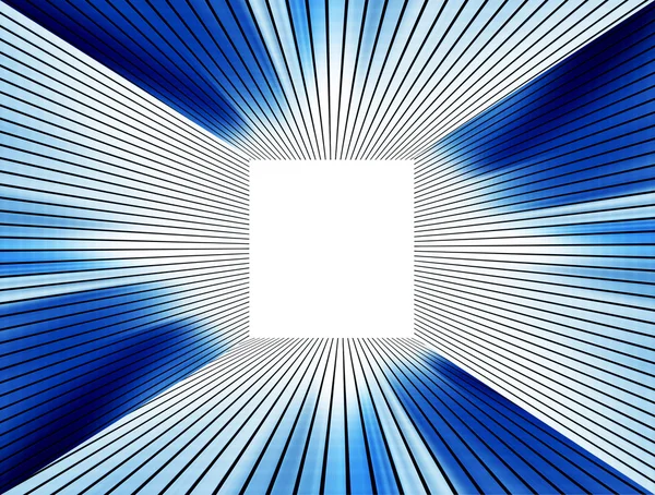 Fyrkantig vit på blå — Stockfoto