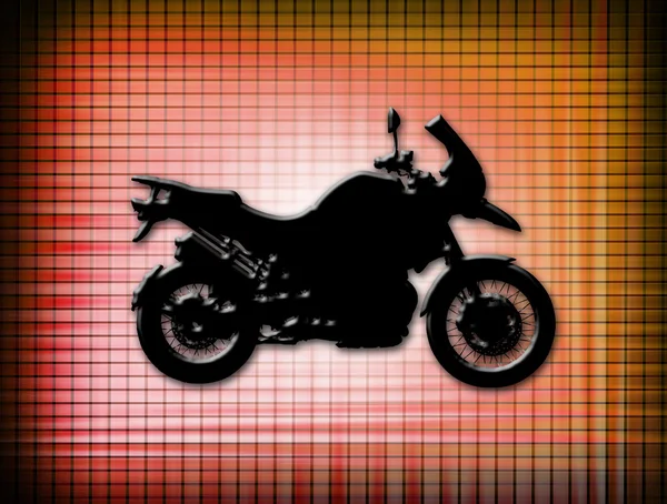Motorcykel i rött — Stockfoto