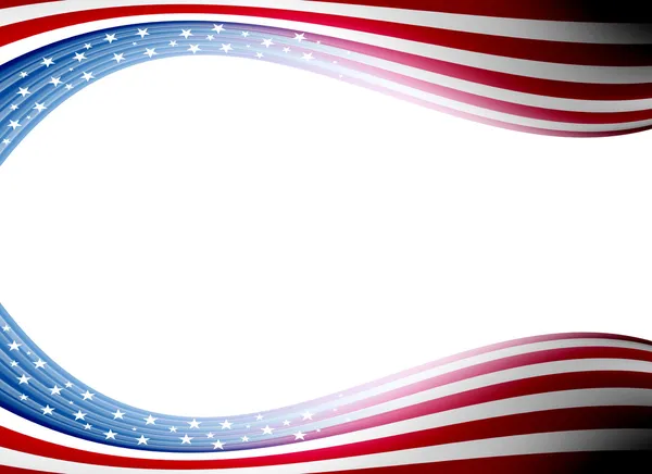 Волны флага США — стоковое фото