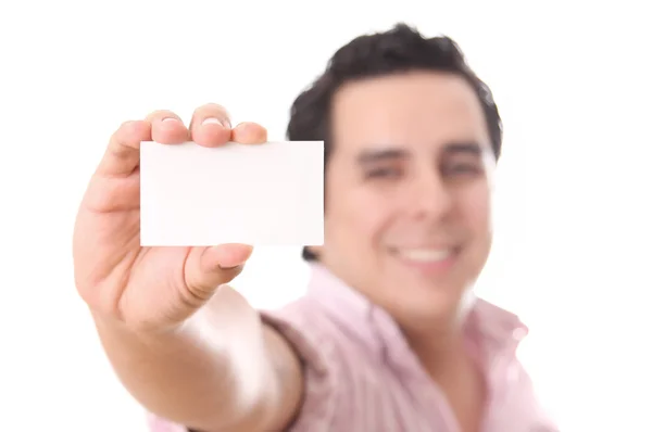 Człowiek z karty — Zdjęcie stockowe