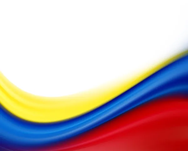 Bandera Amarilla Azul Roja Sobre Fondo Blanco — Foto de Stock