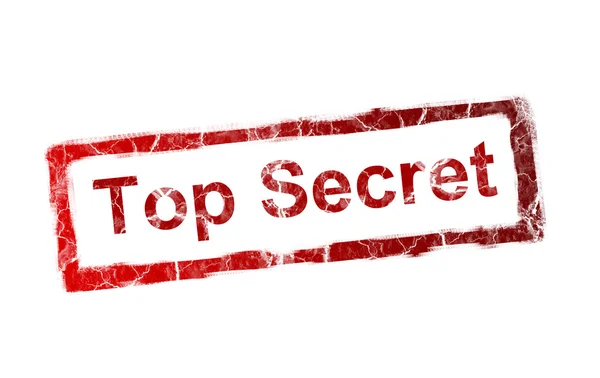 Red Top Secret Stamp White Background — Stock Photo, Image