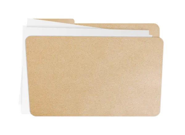 Folder Papers Isolate White Background — Stock Photo, Image