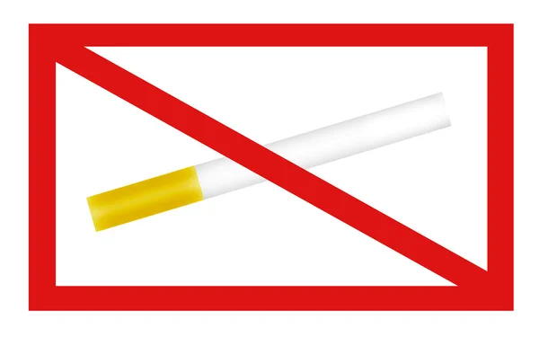 Τετραγωνικό Σήμα Του Μην Καπνίζοντας Λευκό Φόντο — Φωτογραφία Αρχείου
