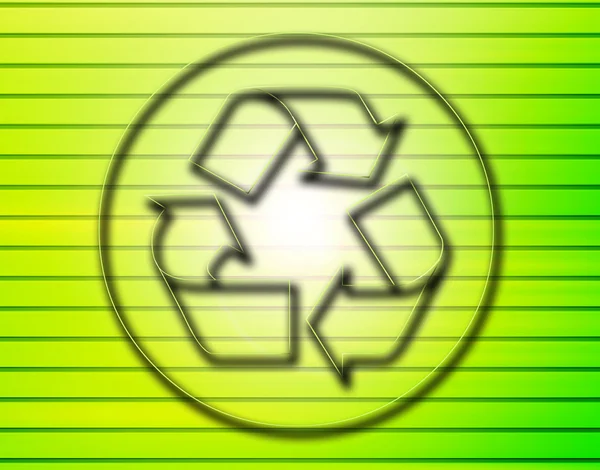 Зеленый Символ Переработки Зеленом Фоне — стоковое фото