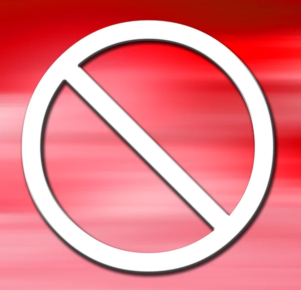 Zakazać Sygnał Czerwony Rozmycie Tła Ilustracja — Zdjęcie stockowe