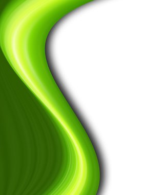 beyaz zemin üzerine yeşil dinamik dalgalar. illüstrasyon