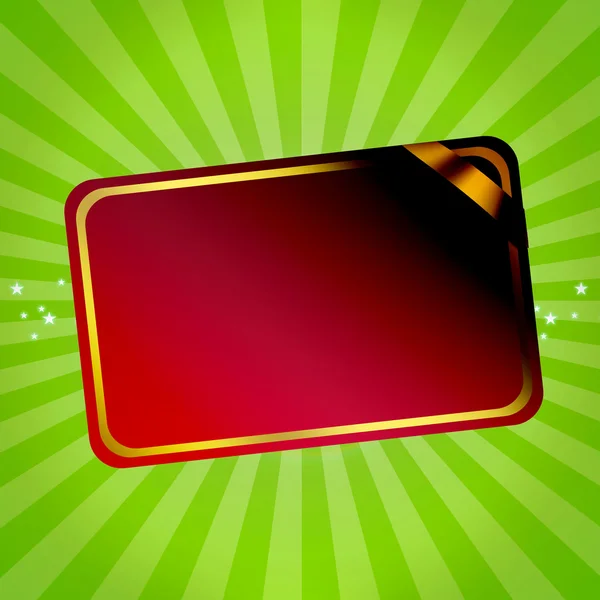 Rote Und Goldene Karte Auf Grünem Hintergrund Illustration — Stockfoto