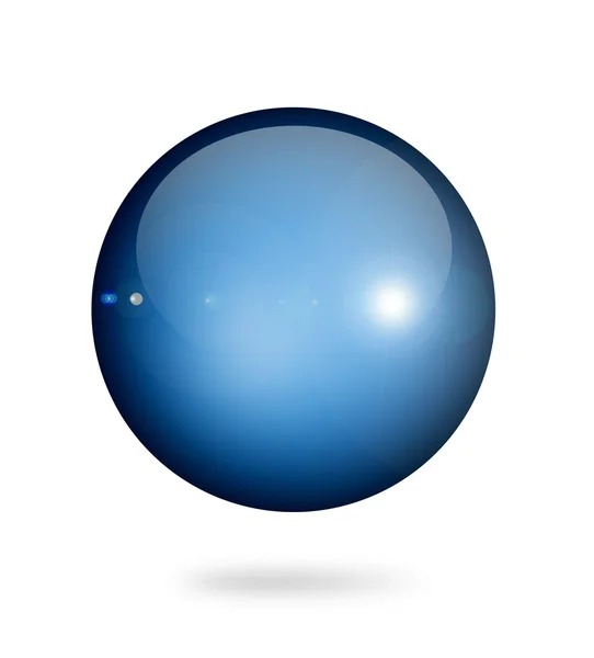 Blaue Kugel Auf Weißem Hintergrund Objektillustration — Stockfoto