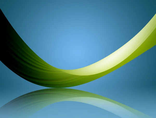 Green Dynamic Wave Blue Background Abstract Illustration — Stock Photo, Image