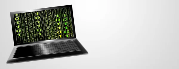 Laptop mit Zahlen — Stockfoto