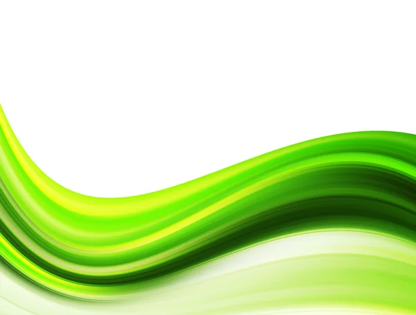 Zöld Hullámok Fehér Háttérrel Elvont Illusztráció — Stock Fotó