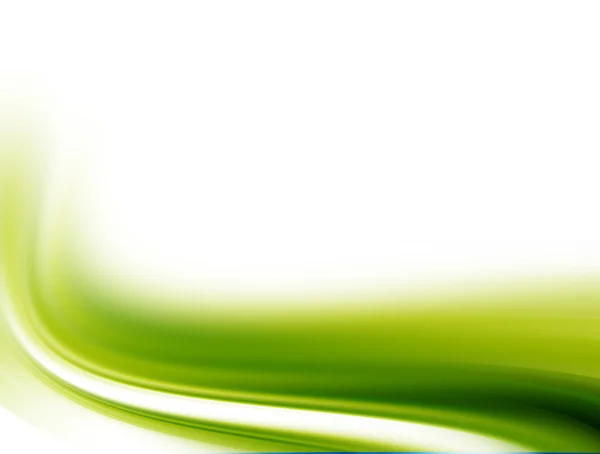 Ondes Vertes Sur Fond Blanc Image Abstraite — Photo