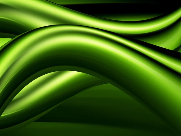 Grüne Und Schwarze Dynamische Wellen Abstrakter Hintergrund — Stockfoto