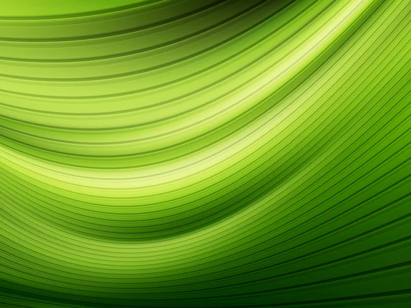 Ondas Dinámicas Verdes Con Líneas Ilustración Abstracta —  Fotos de Stock