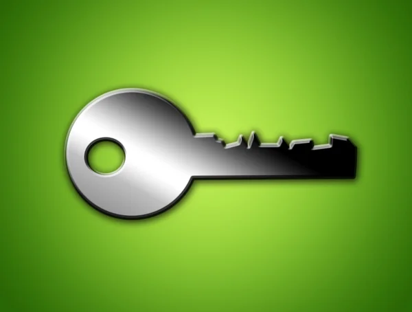 Grey key — Stock Photo, Image