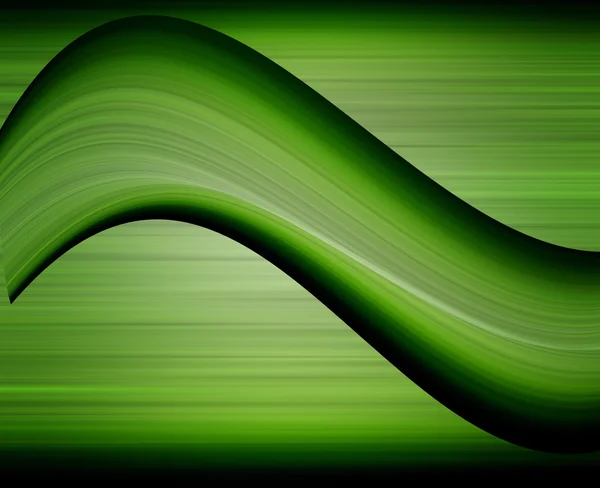 绿色自然波浪对抽象线条背景 — 图库照片