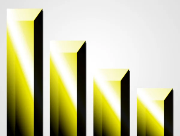 Yellow Golden Bars White Background Business Illustration — Stock Photo, Image