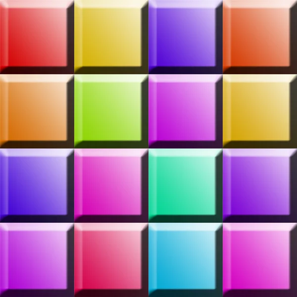Colori Quadrati Sfondo Con Effetti Rilievo Illustrazione — Foto Stock