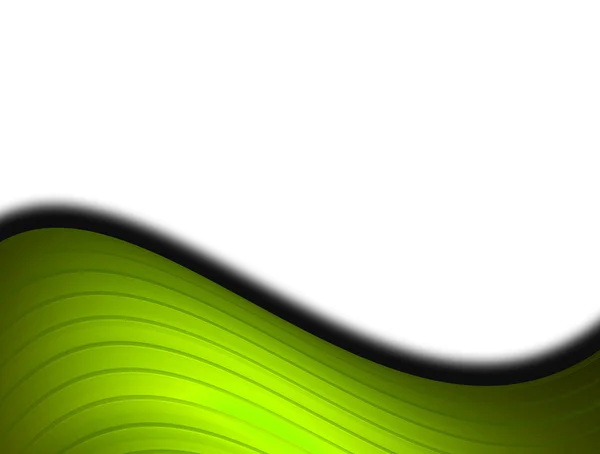 Зеленой Волны Белом Фоне Абстрактная Иллюстрация — стоковое фото