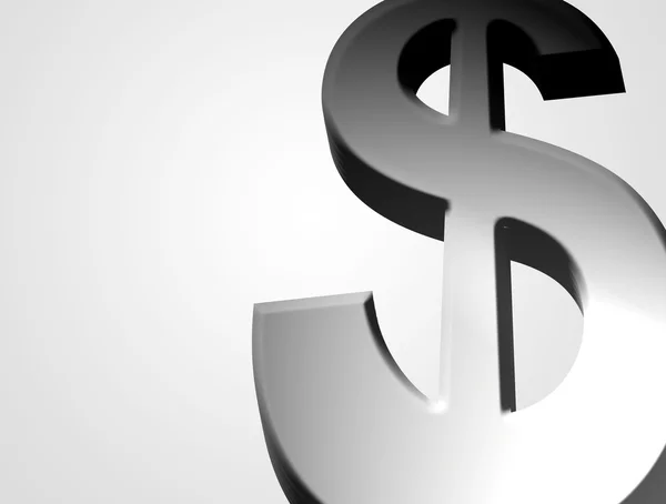 Geld Silbernes Symbol Auf Grauem Hintergrund Image Der Wirtschaft — Stockfoto