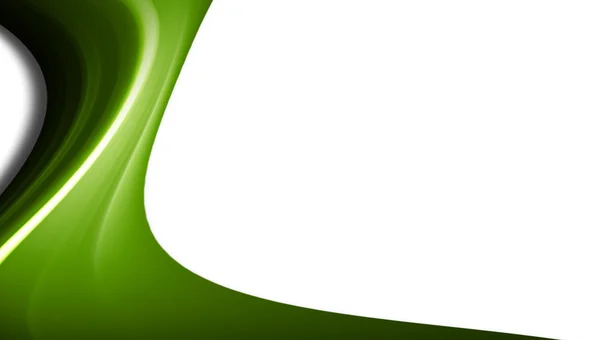 Grüne Natürliche Welle Auf Weißem Hintergrund Abstrakte Darstellung — Stockfoto