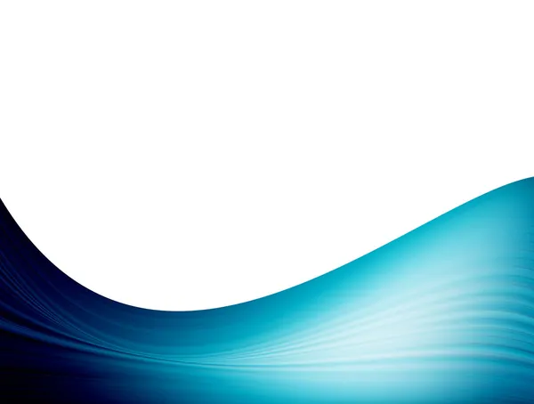 Blue Wave Vit Bakgrund Dynamisk Illustration — Stockfoto
