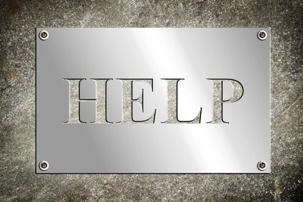 Help Chrome Advice Wall Grey Background Abstract Illustration — Stock Photo, Image